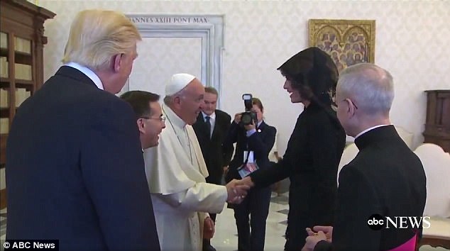 'WHAT ARE YOU FEEDING HIM?' The Pope joked around with Melania, referring to her hulking 6'2" husband, President Donald Trump and slipping her native Slovenia's 'potica' dessert into the conversation
