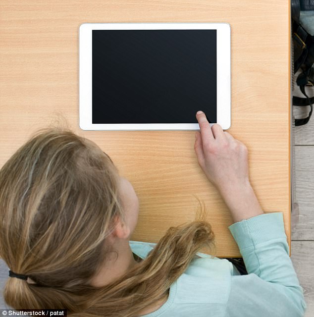 The girl was found researching pornography on one of the school's iPads (file image above)