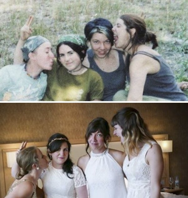 family photos then now same recreated funny 39 Then & now images prove that some people never change (40 Photos)