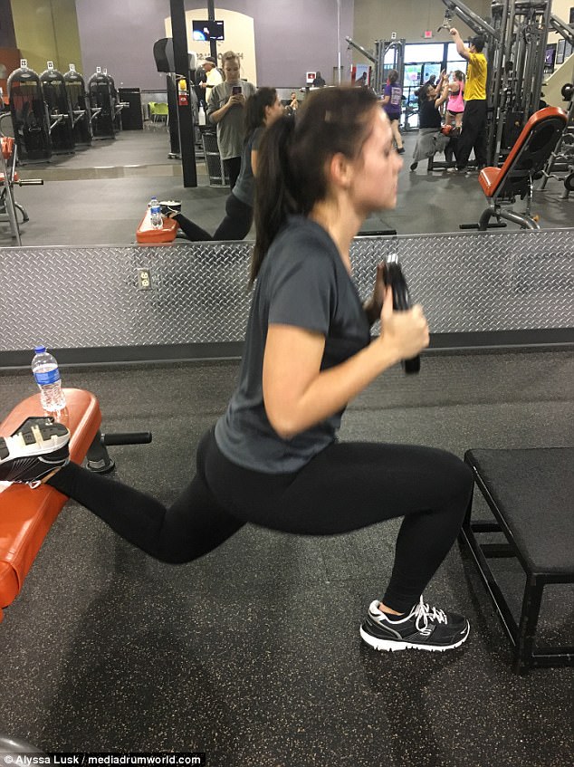 After her boyfriend proposed, Lusk began taking her gym work seriously and shed another 
