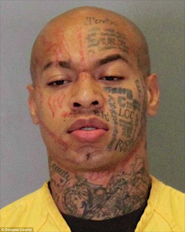 Botched: Nikko Jenkins (pictured in 2014) tried to carve '666' into his forehead in April but did it backwards