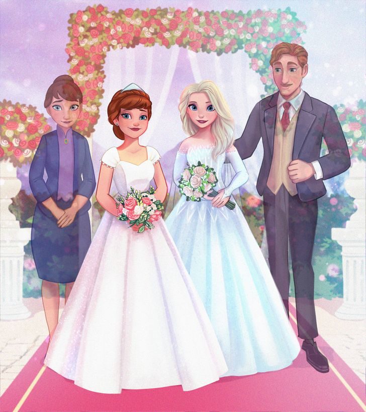 迪士尼公主結婚