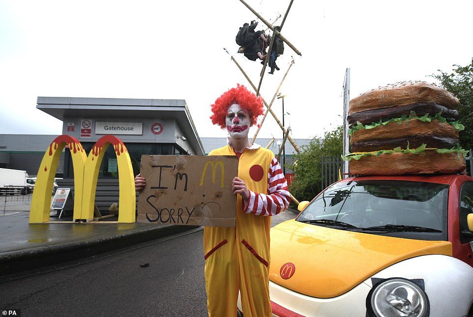 素食者抗議麥當勞