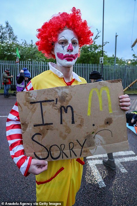 素食者抗議麥當勞